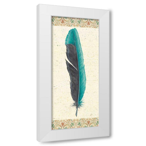 Feather Tales V White Modern Wood Framed Art Print by Brissonnet, Daphne