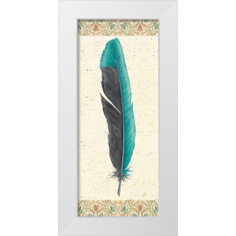 Feather Tales V White Modern Wood Framed Art Print by Brissonnet, Daphne