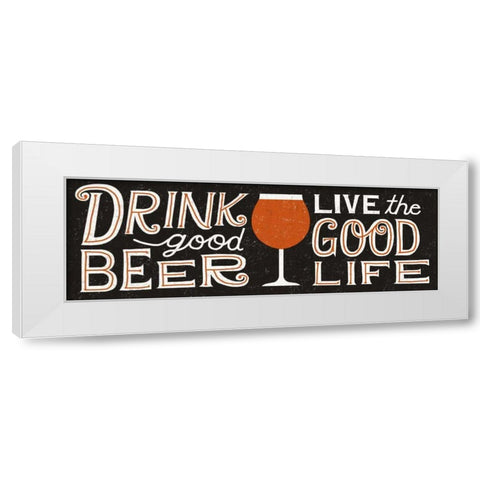 Craft Beer V White Modern Wood Framed Art Print by Mullan, Michael