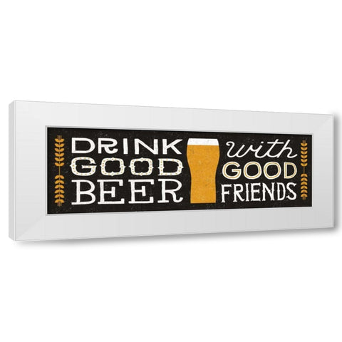 Craft Beer VI White Modern Wood Framed Art Print by Mullan, Michael