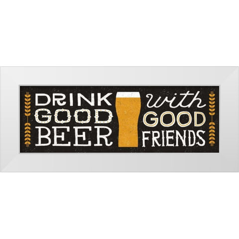 Craft Beer VI White Modern Wood Framed Art Print by Mullan, Michael