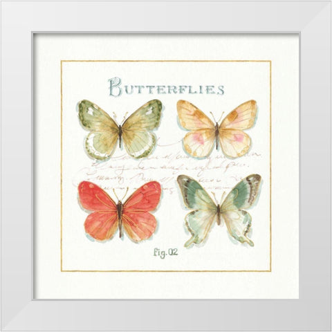 Rainbow Seeds Butterflies III White Modern Wood Framed Art Print by Audit, Lisa