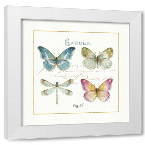 Rainbow Seeds Butterflies IV White Modern Wood Framed Art Print by Audit, Lisa