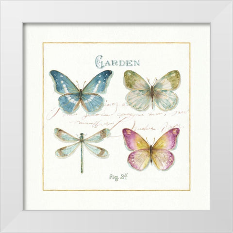Rainbow Seeds Butterflies IV White Modern Wood Framed Art Print by Audit, Lisa