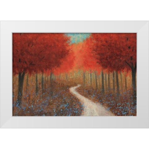 Forest Pathway White Modern Wood Framed Art Print by Wiens, James