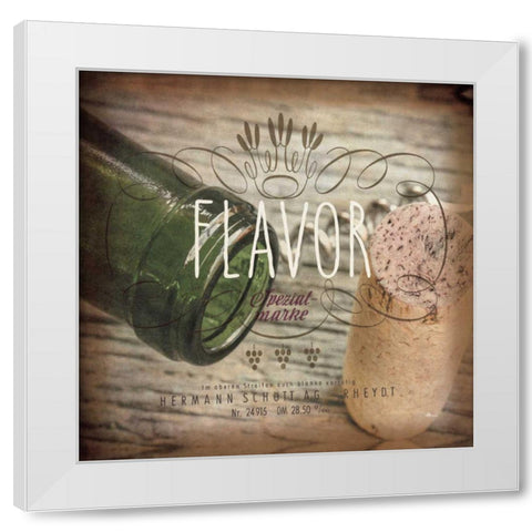 Wine Collage II White Modern Wood Framed Art Print by Pela Studio