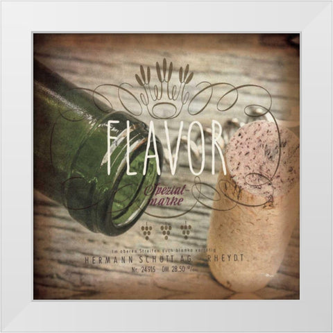 Wine Collage II White Modern Wood Framed Art Print by Pela Studio