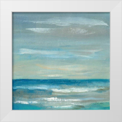Early Morning Waves II White Modern Wood Framed Art Print by Vassileva, Silvia