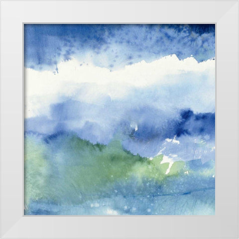 Midnight at the Lake III White Modern Wood Framed Art Print by Schick, Mike