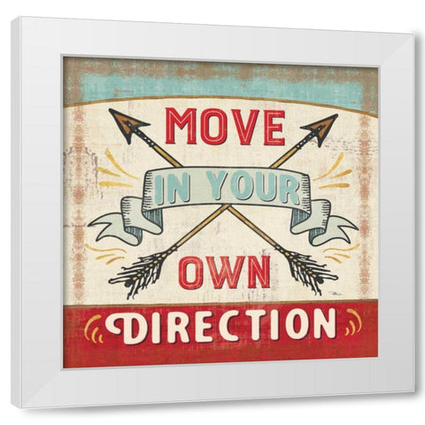 A Great Journey III White Modern Wood Framed Art Print by Pela Studio