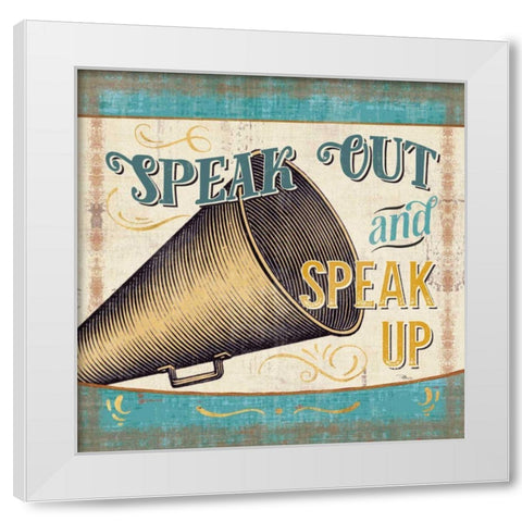 A Great Journey V White Modern Wood Framed Art Print by Pela Studio