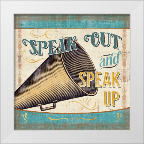 A Great Journey V White Modern Wood Framed Art Print by Pela Studio