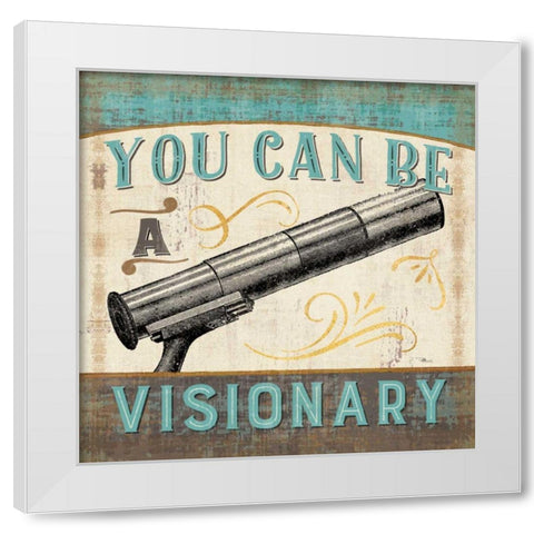 A Great Journey VII White Modern Wood Framed Art Print by Pela Studio