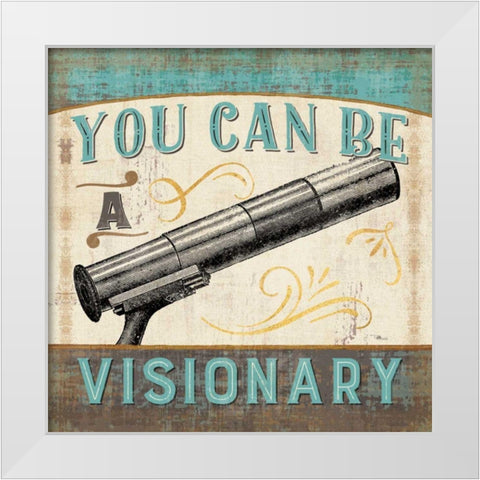 A Great Journey VII White Modern Wood Framed Art Print by Pela Studio