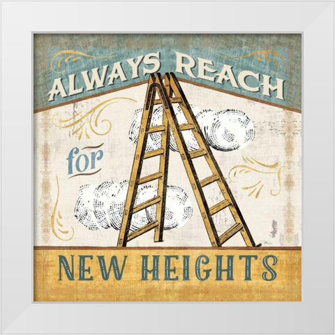 A Great Journey IX White Modern Wood Framed Art Print by Pela Studio