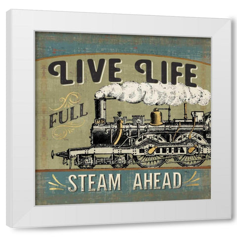 A Great Journey XII White Modern Wood Framed Art Print by Pela Studio