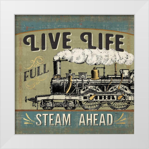 A Great Journey XII White Modern Wood Framed Art Print by Pela Studio