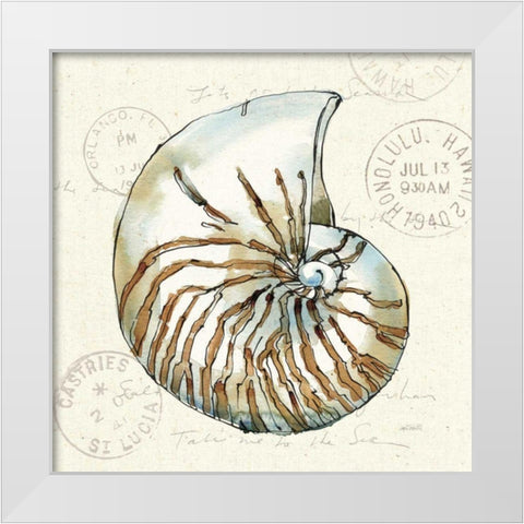 Coastal Breeze V White Modern Wood Framed Art Print by Tavoletti, Anne