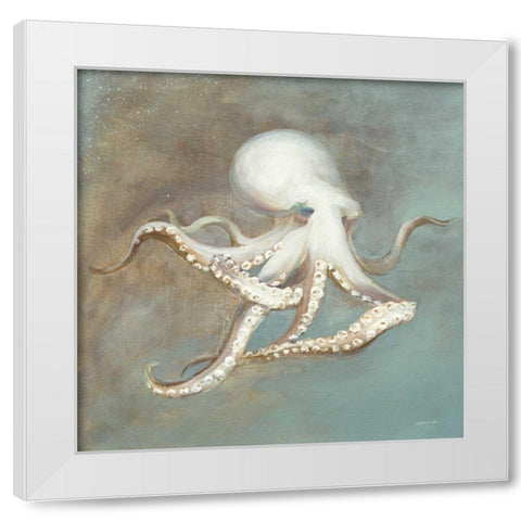 Treasures from the Sea V White Modern Wood Framed Art Print by Nai, Danhui