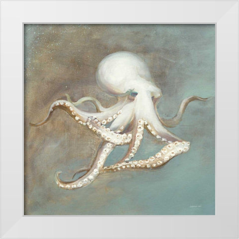 Treasures from the Sea V White Modern Wood Framed Art Print by Nai, Danhui