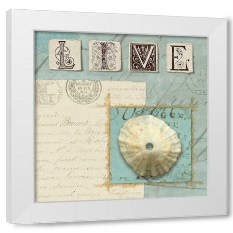 Beach Journal III White Modern Wood Framed Art Print by Wild Apple Portfolio