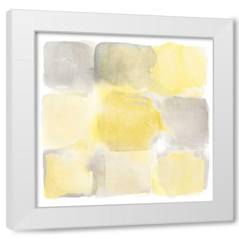 Two Tone I White Modern Wood Framed Art Print by Schick, Mike