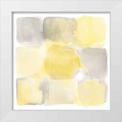 Two Tone I White Modern Wood Framed Art Print by Schick, Mike