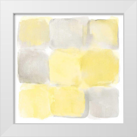 Two Tone II White Modern Wood Framed Art Print by Schick, Mike