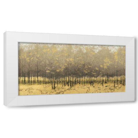 Golden Trees III Taupe White Modern Wood Framed Art Print by Wiens, James