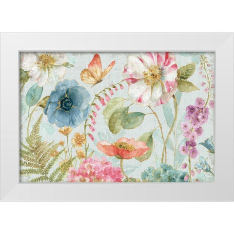 Rainbow Seeds Flowers I Gray White Modern Wood Framed Art Print by Audit, Lisa