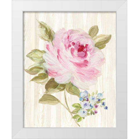 Driftwood Garden V White Modern Wood Framed Art Print by Wild Apple Portfolio