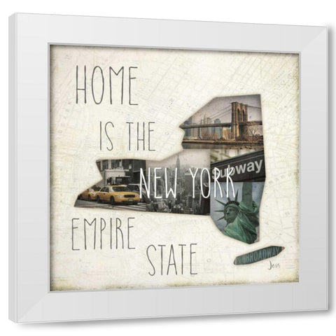 InstaStates II White Modern Wood Framed Art Print by Aiken, Jess