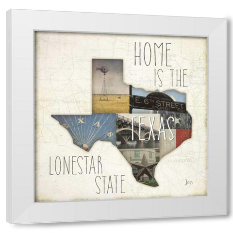 InstaStates III White Modern Wood Framed Art Print by Aiken, Jess