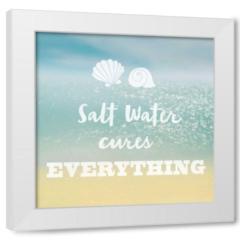 Salt Water Cure White Modern Wood Framed Art Print by Schlabach, Sue