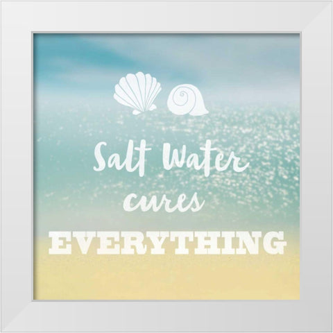 Salt Water Cure White Modern Wood Framed Art Print by Schlabach, Sue