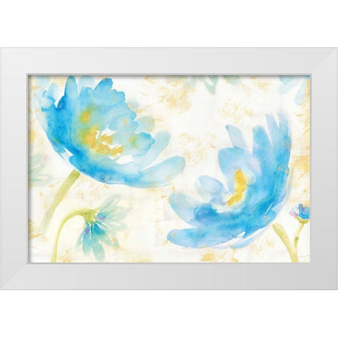 Breeze Blooms I White Modern Wood Framed Art Print by Schlabach, Sue