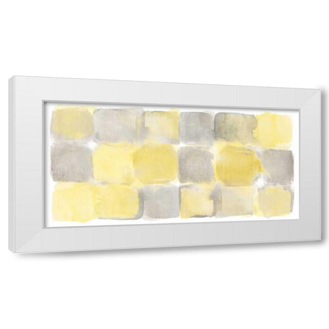 Two Tone III White Modern Wood Framed Art Print by Schick, Mike