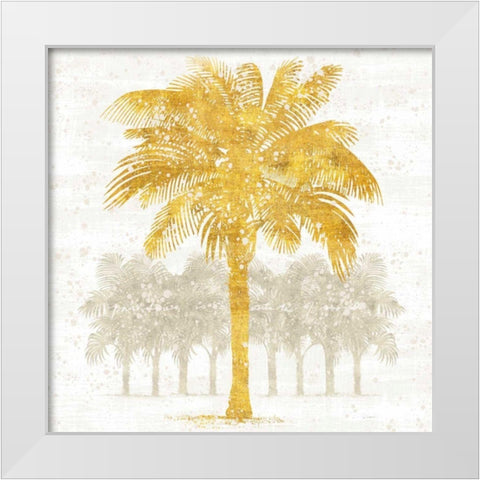 Palm Coast II White Modern Wood Framed Art Print by Schlabach, Sue