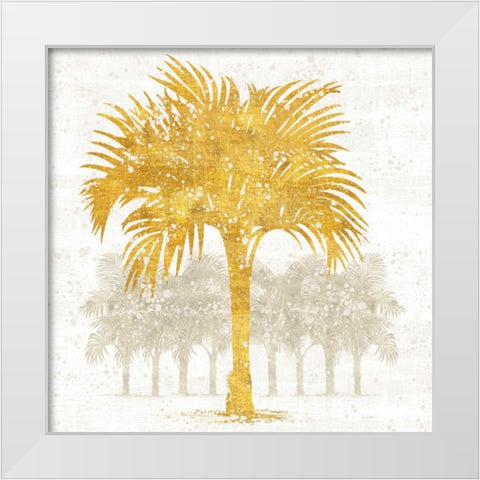 Palm Coast IV White Modern Wood Framed Art Print by Schlabach, Sue