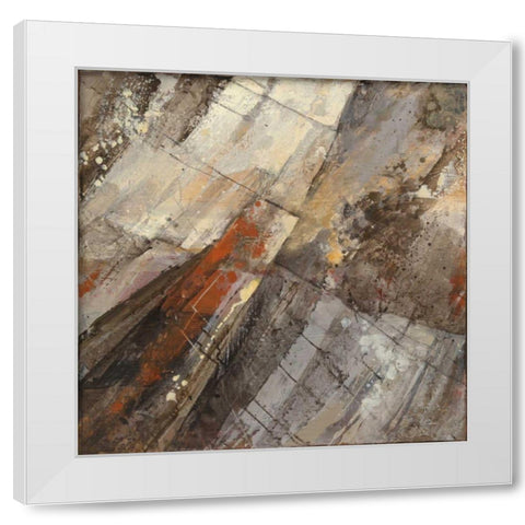 Fire and Ice White Modern Wood Framed Art Print by Hristova, Albena