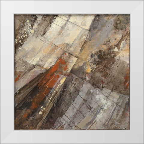 Fire and Ice White Modern Wood Framed Art Print by Hristova, Albena
