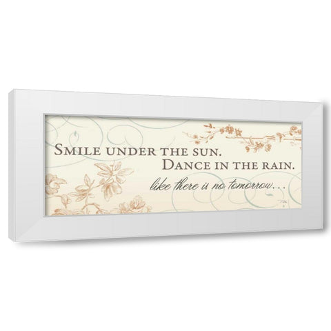 Smile Under the Sun White Modern Wood Framed Art Print by Pela
