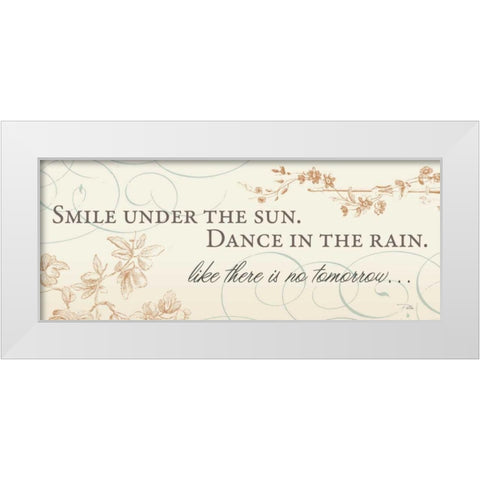 Smile Under the Sun White Modern Wood Framed Art Print by Pela