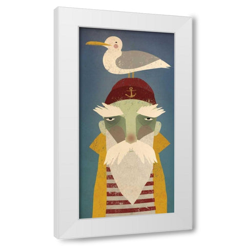 Fisherman VIII White Modern Wood Framed Art Print by Fowler, Ryan
