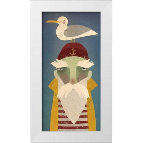 Fisherman VIII White Modern Wood Framed Art Print by Fowler, Ryan