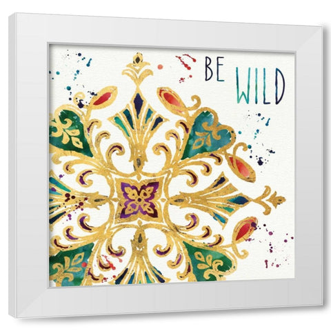 Little Jewels Words II White Modern Wood Framed Art Print by Aiken, Jess