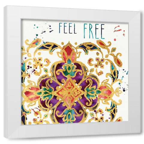 Little Jewels Words IV White Modern Wood Framed Art Print by Aiken, Jess