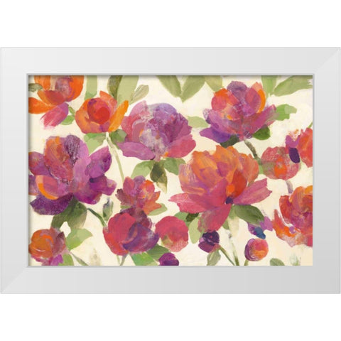 Garden Delight III White Modern Wood Framed Art Print by Hristova, Albena