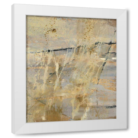 Rock VIIC White Modern Wood Framed Art Print by Hristova, Albena