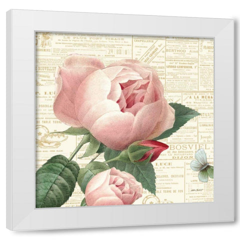 Roses in Paris V White Modern Wood Framed Art Print by Pertiet, Katie